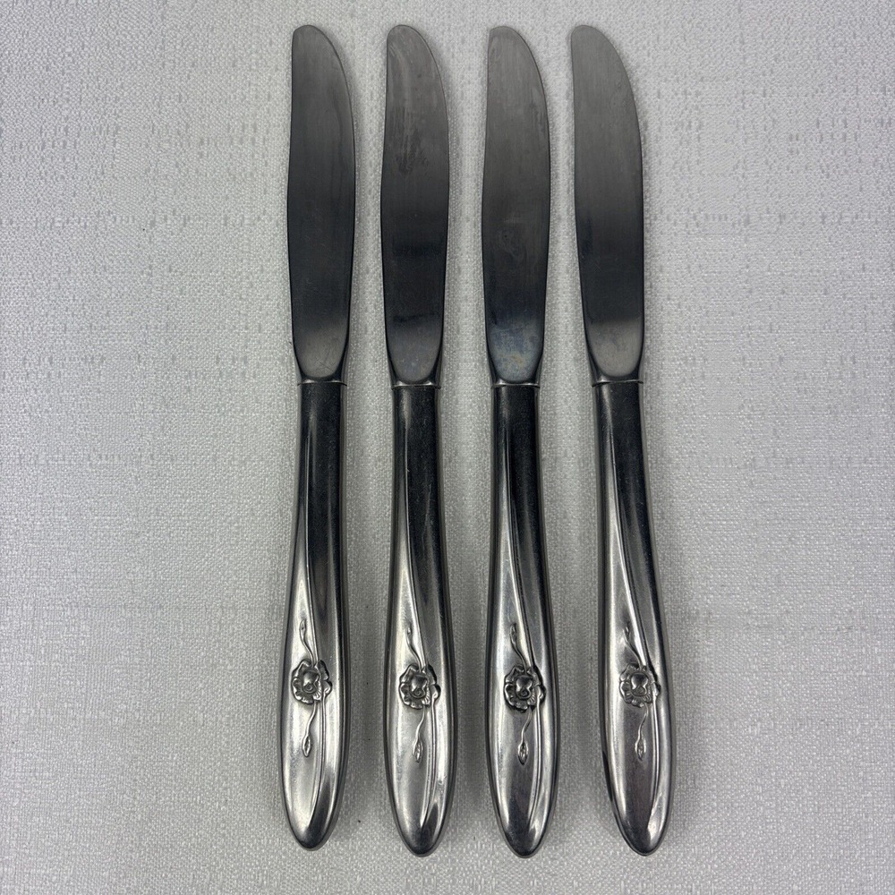 Sears Roebuck Provincial Rose Butter Knife 8‎ 1/2" Set Of 4